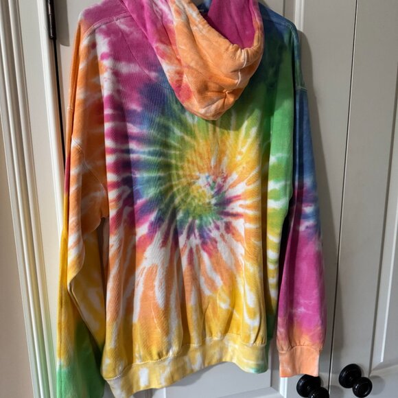 Pastel Rainbow Tie Dye Hoodie - Picture 4 of 5